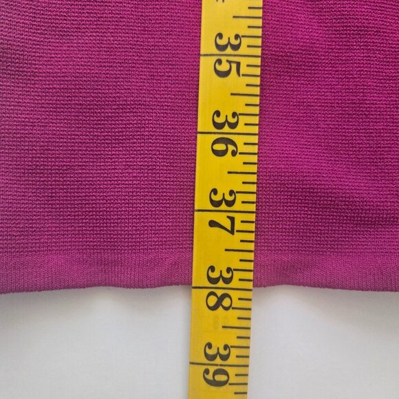 House of Harlow 1960 Fuchsia Bodycon Dress Sheer Sleeves Sz L - Picture 7 of 9